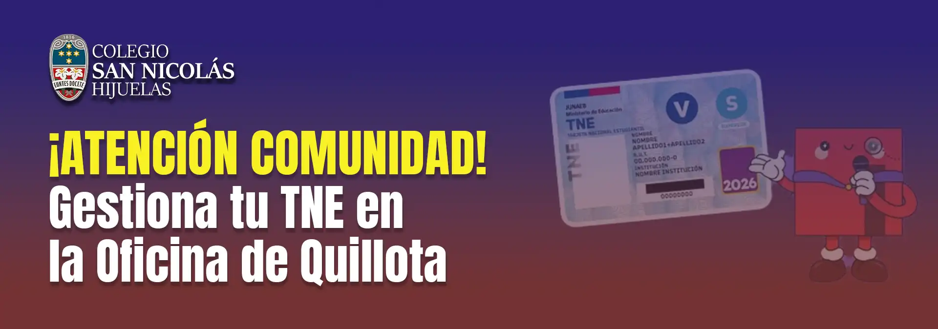 ¡Atención Comunidad San Nicolás! Gestiona tu TNE en la Oficina de Quillota